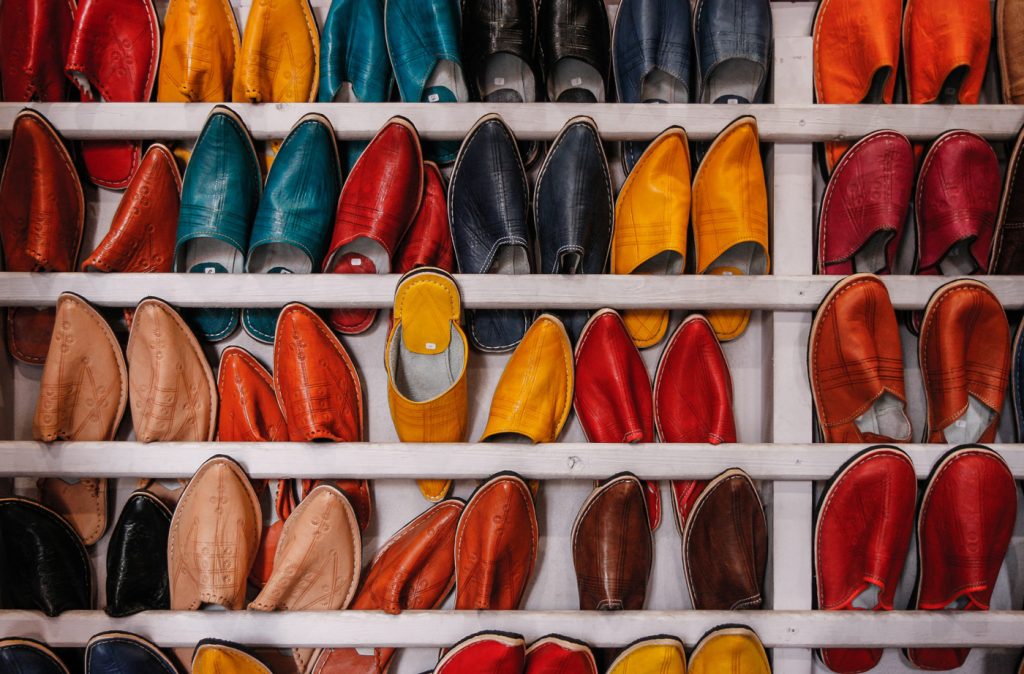Rack of shoes