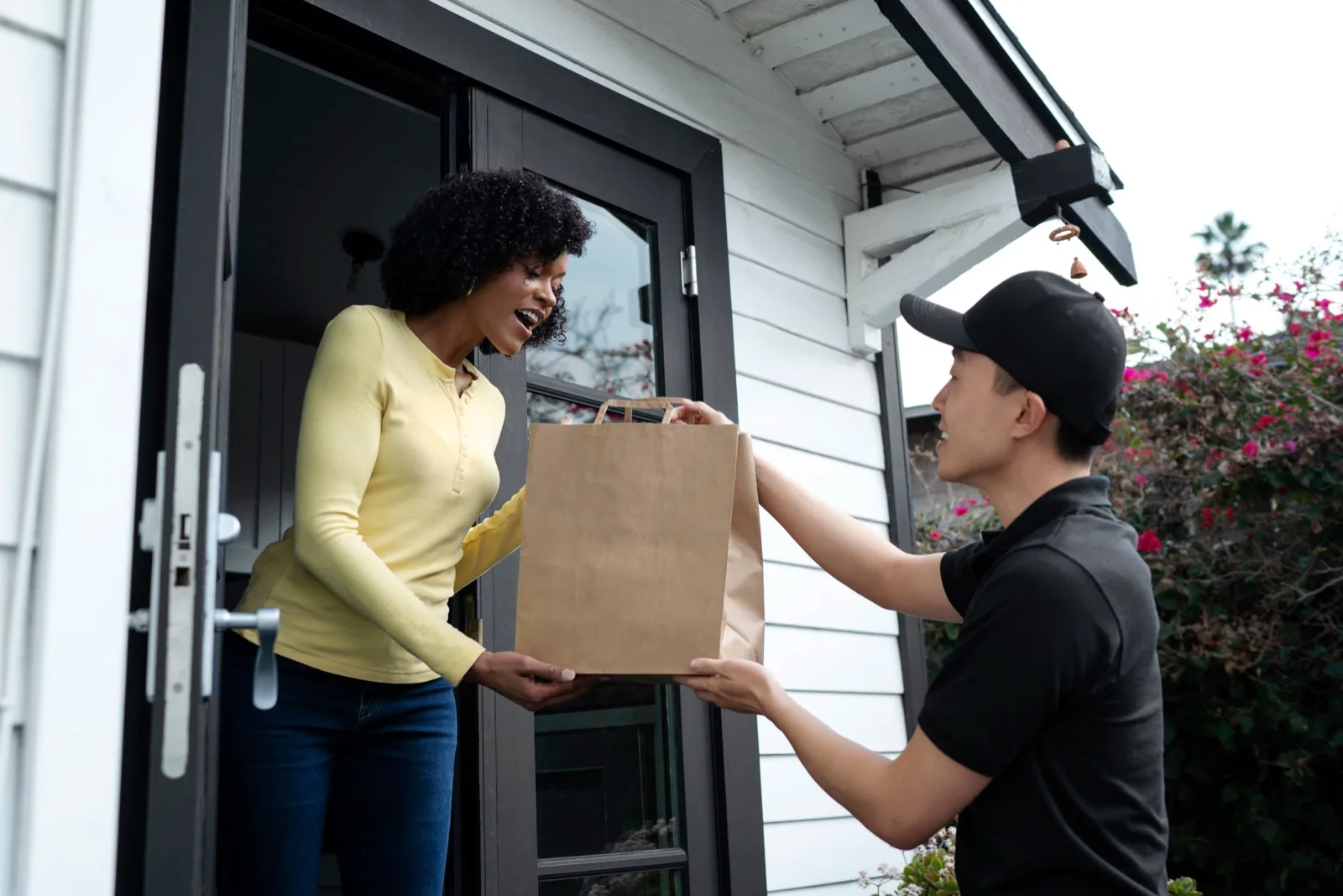 Product arriving at a customer's door before they run out